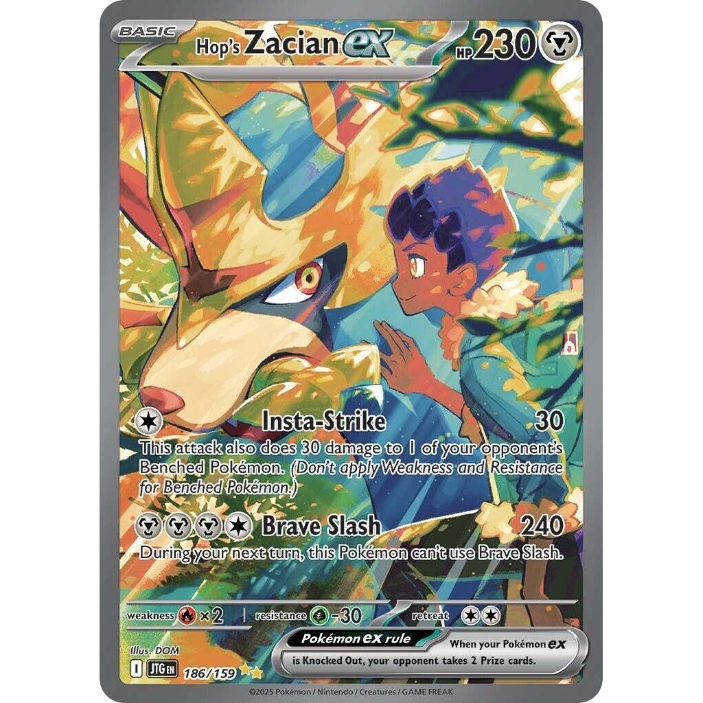 Image for Hop's Zacian ex (186/159) (JTG) - Pokemon