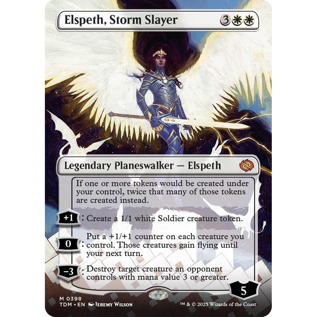Image for Elspeth, Storm Slayer (Borderless) (398) (TDM) - Magic: The Gathering