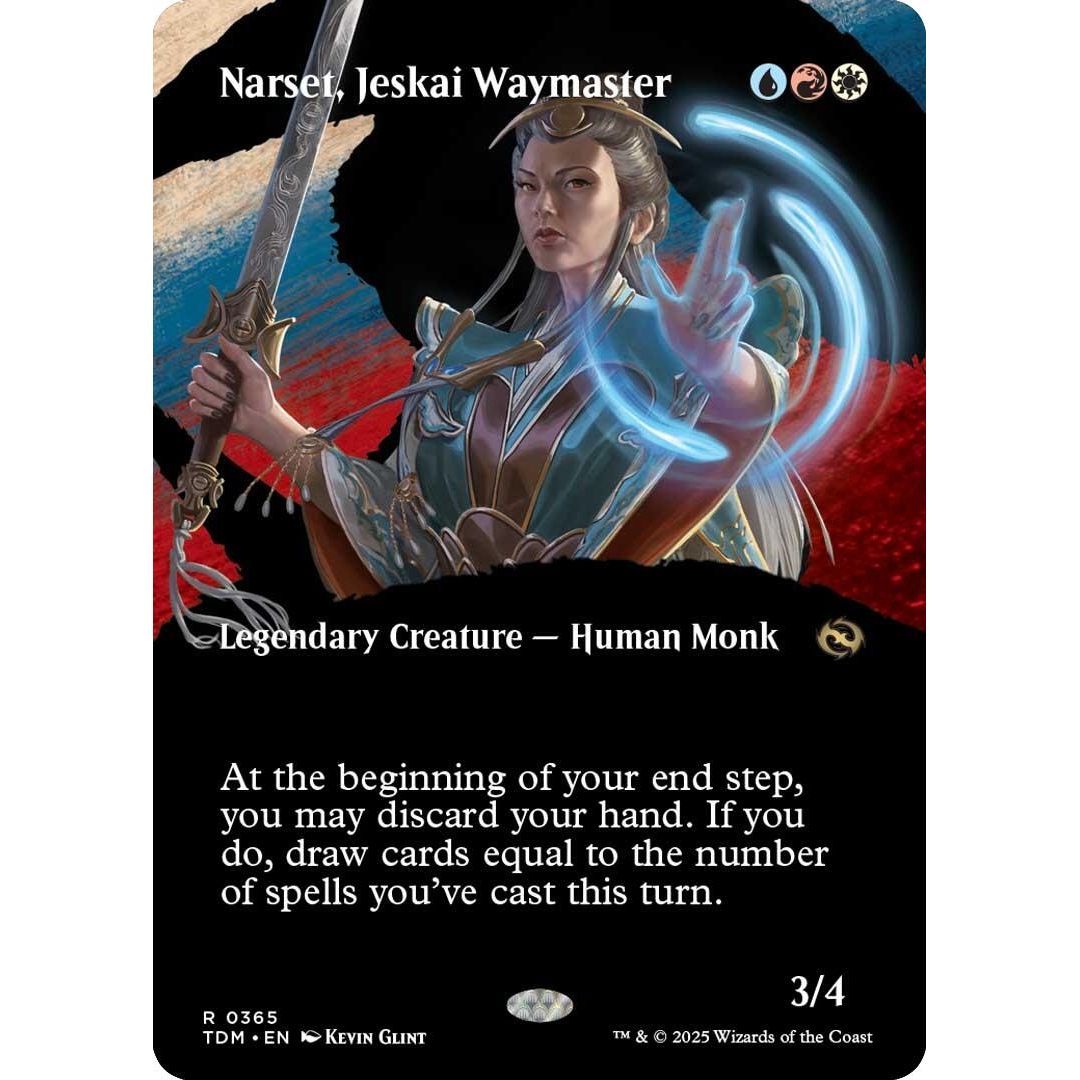 Image for Narset, Jeskai Waymaster (Borderless) (365) (TDM) - Magic: The Gathering