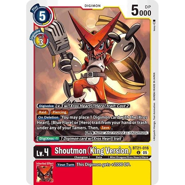 Image for Shoutmon (King Version) (BT21-016 U) (BT21) - Digimon Card Game