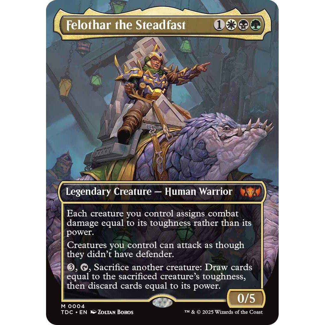 Image for Felothar the Steadfast (Borderless) (4) (TDC) - Magic: The Gathering