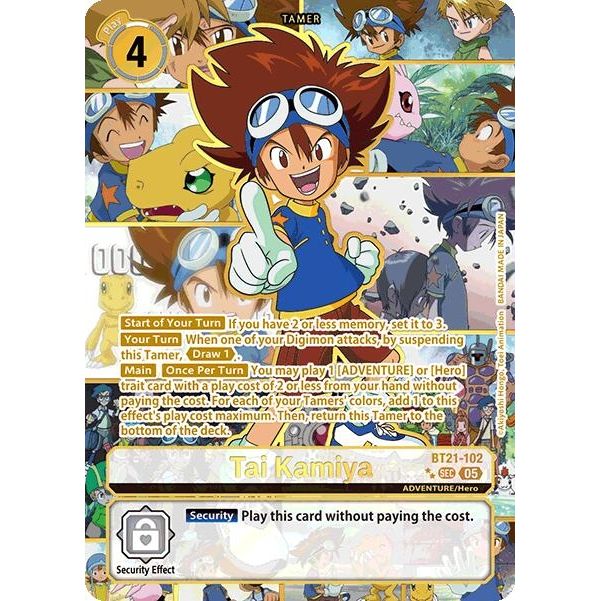 Image for Tai Kamiya (Rare Pull) (BT21-102 SEC) (BT21) - Digimon Card Game