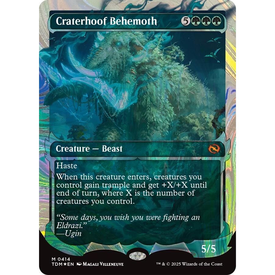 Image for Craterhoof Behemoth (Showcase) (Halo Foil) (414) (TDM) - Magic: The Gathering