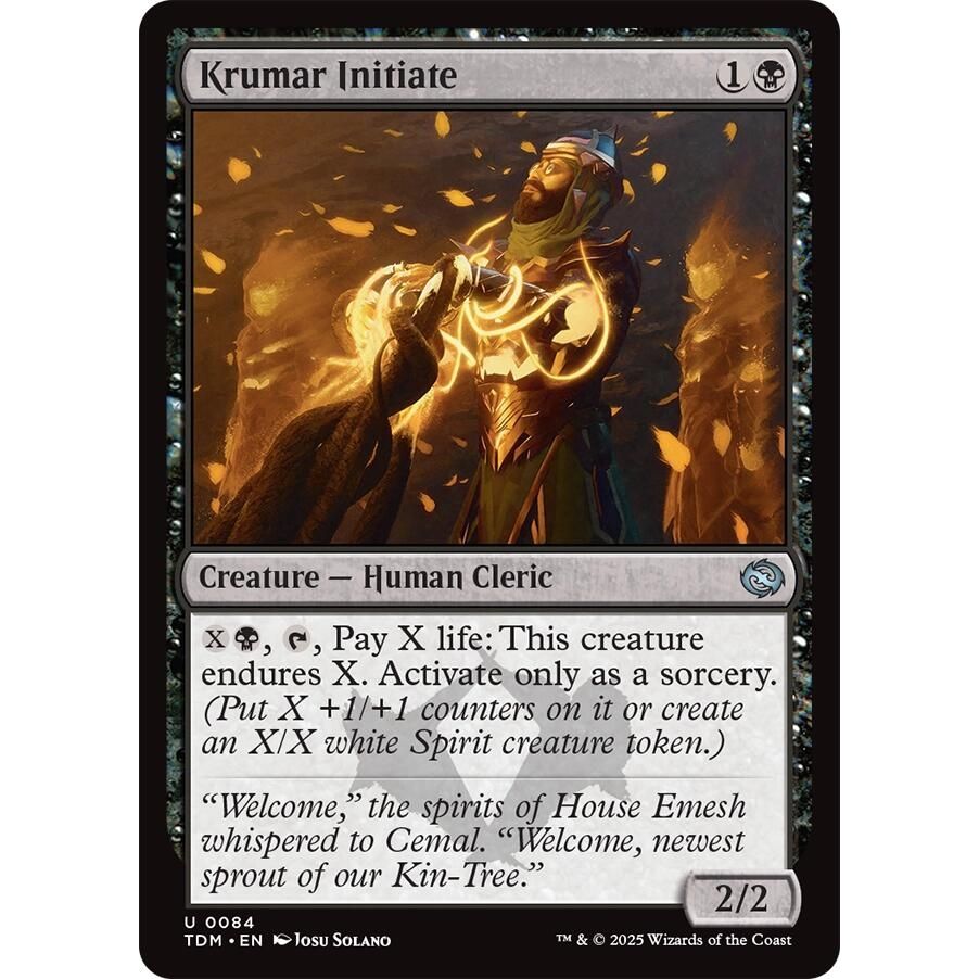 Image for Krumar Initiate (84) (TDM) - Magic: The Gathering