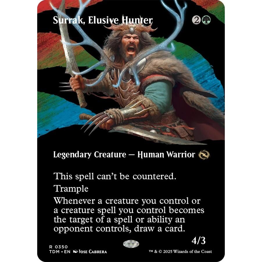 Image for Surrak, Elusive Hunter (Borderless) (350) (TDM) - Magic: The Gathering