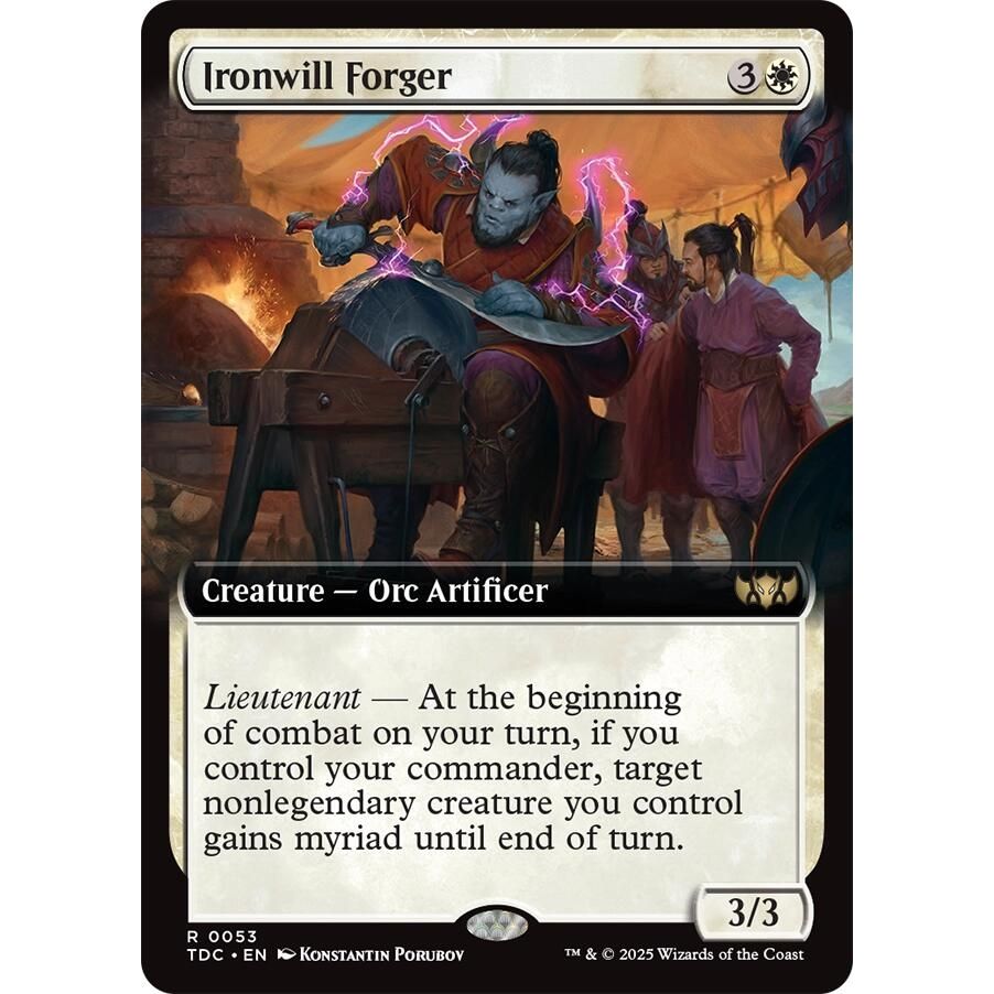 Image for Ironwill Forger (Extended Art) (53) (TDC) - Magic: The Gathering
