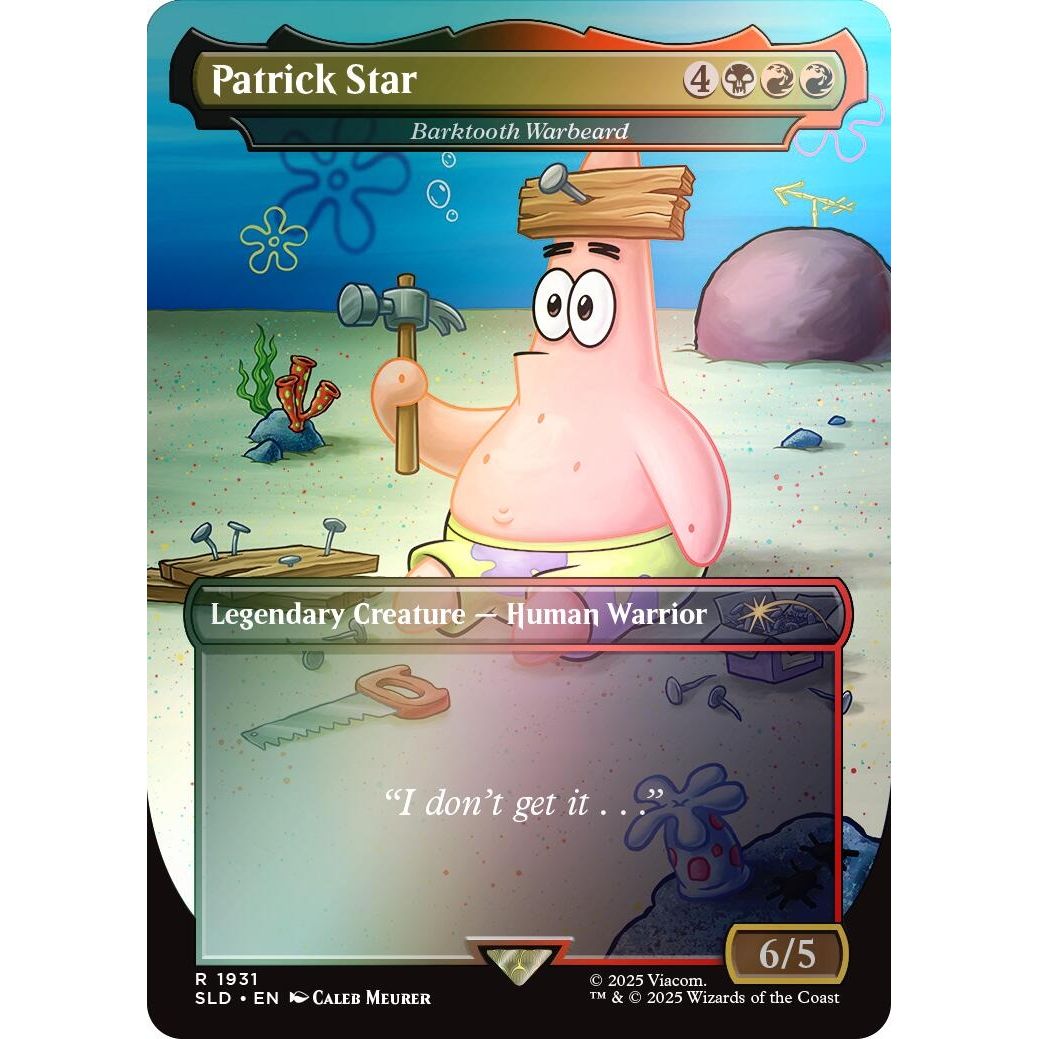 Image for Patrick Star - Barktooth Warbeard (Rainbow Foil) (1931) (SLD) - Magic: The Gathering