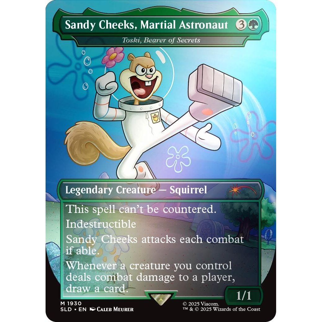 Image for Sandy Cheeks, Martial Astronaut - Toski, Bearer of Secrets (Rainbow Foil) (1930) (SLD) - Magic: The Gathering