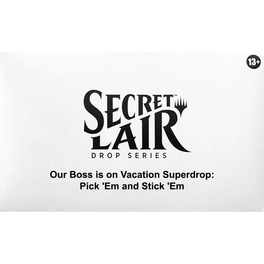 Image for Secret Lair Drop: Our Boss is on Vacation Superdrop: Pick 'Em and Stick 'Em - Non-Foil Edition - Magic: The Gathering