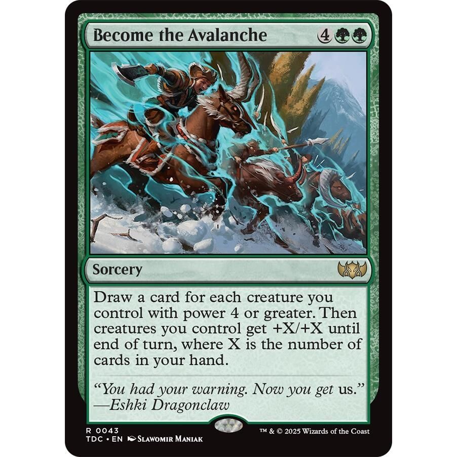 Image for Become the Avalanche (43) (TDC) - Magic: The Gathering