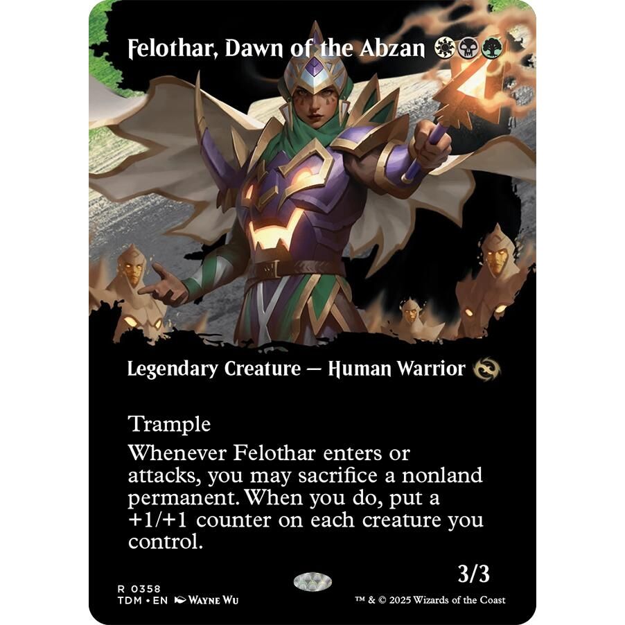 Image for Felothar, Dawn of the Abzan (Borderless) (358) (TDM) - Magic: The Gathering