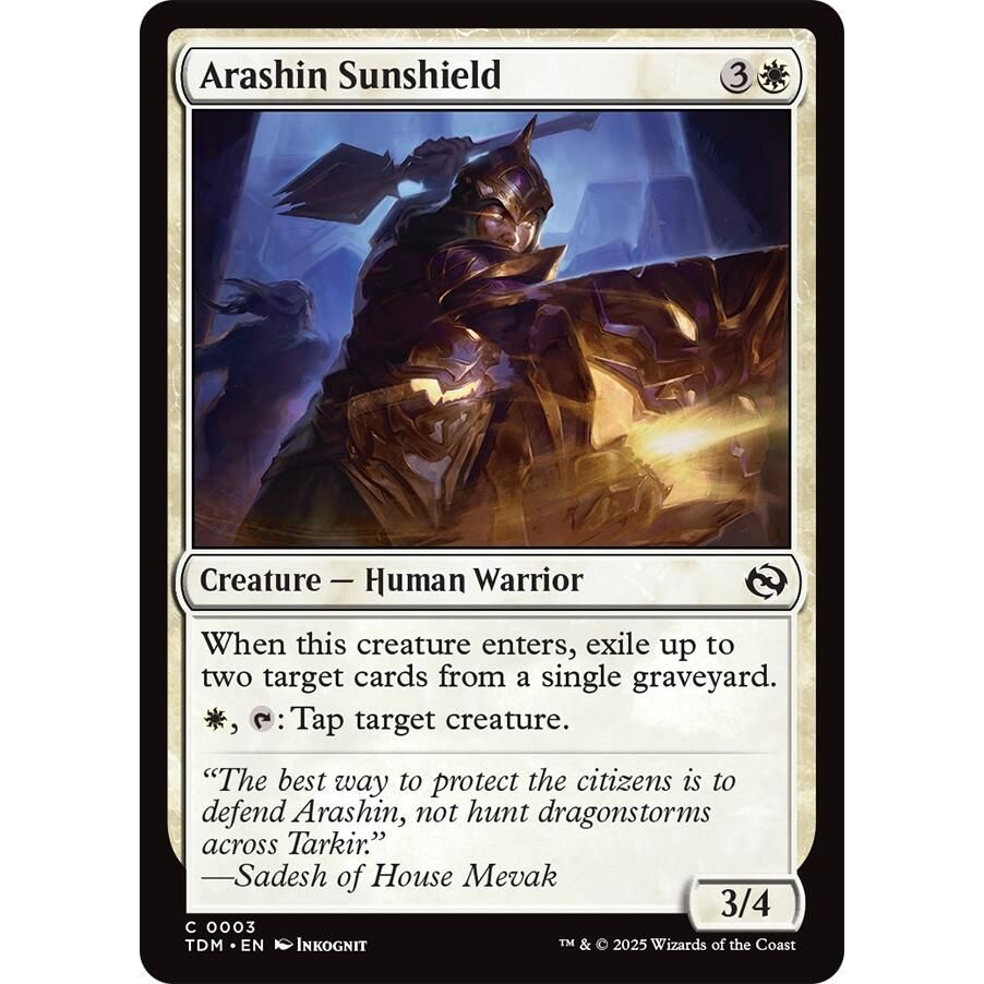 Image for Arashin Sunshield (3) (TDM) - Magic: The Gathering