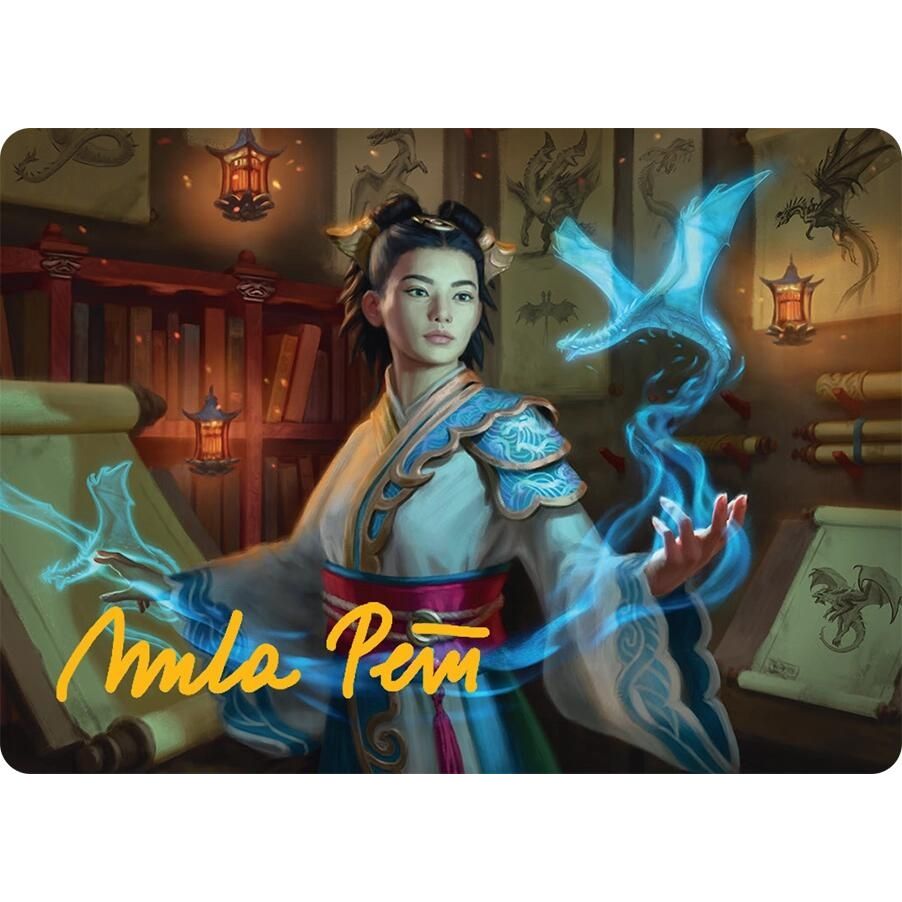 Image for Dragonologist Art Card (6/54) (Gold-Stamped Signature) (6) (AATDM) - Magic: The Gathering