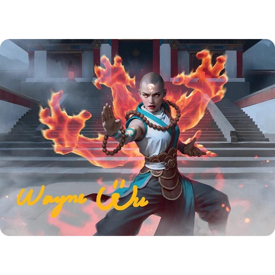 Image for Flamehold Grappler Art Card (24/54) (Gold-Stamped Signature) (24) (AATDM) - Magic: The Gathering