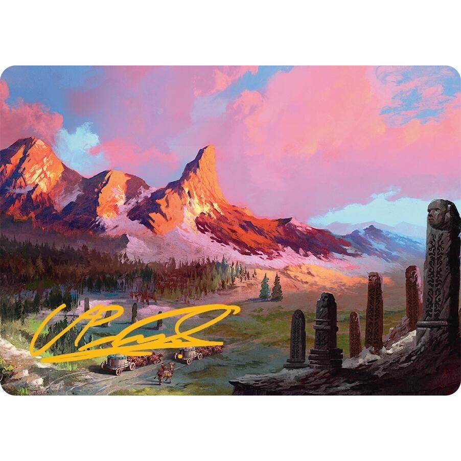 Image for Rugged Highlands Art Card (29/54) (Gold-Stamped Signature) (29) (AATDM) - Magic: The Gathering
