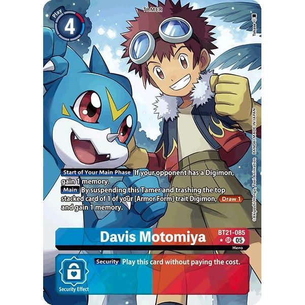 Image for Davis Motomiya (Alternate Art) (BT21-085 SR) (BT21) - Digimon Card Game