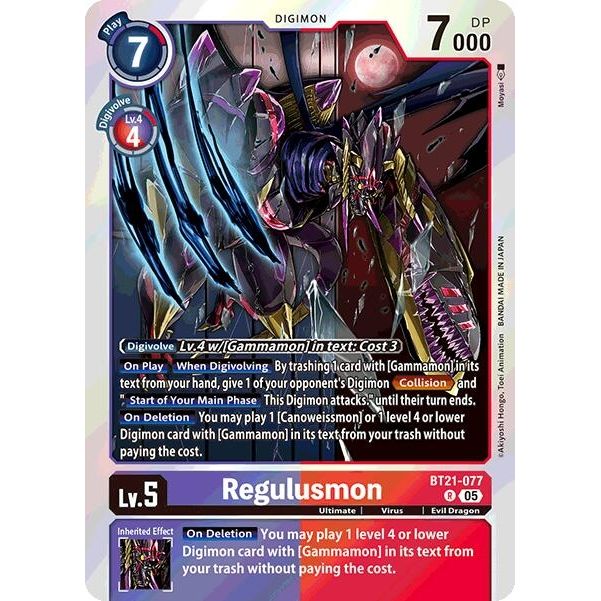 Image for Regulusmon (BT21-077 R) (BT21) - Digimon Card Game