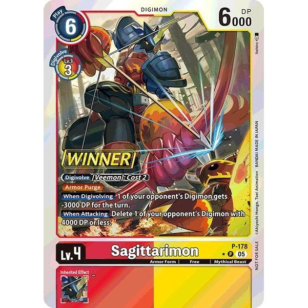 Image for Sagittarimon (Store Tournament 2025 Vol.2 Winner Pack) (P-178 P) (D-PR) - Digimon Card Game