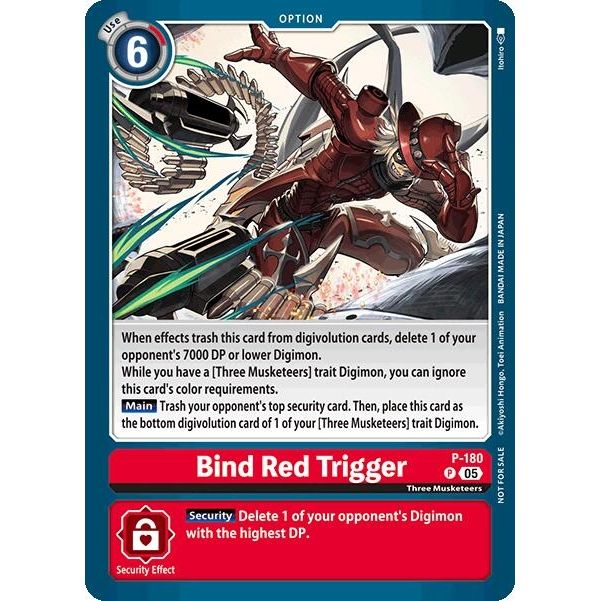 Image for Bind Red Trigger (Store Tournament 2025 Vol.2 Participation Pack) (P-180 P) (D-PR) - Digimon Card Game