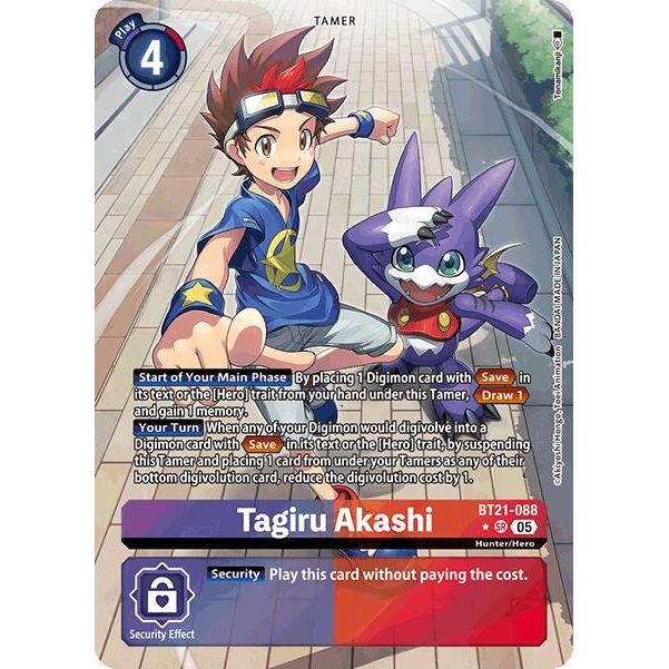 Image for Tagiru Akashi (Alternate Art) (BT21-088 SR) (BT21) - Digimon Card Game