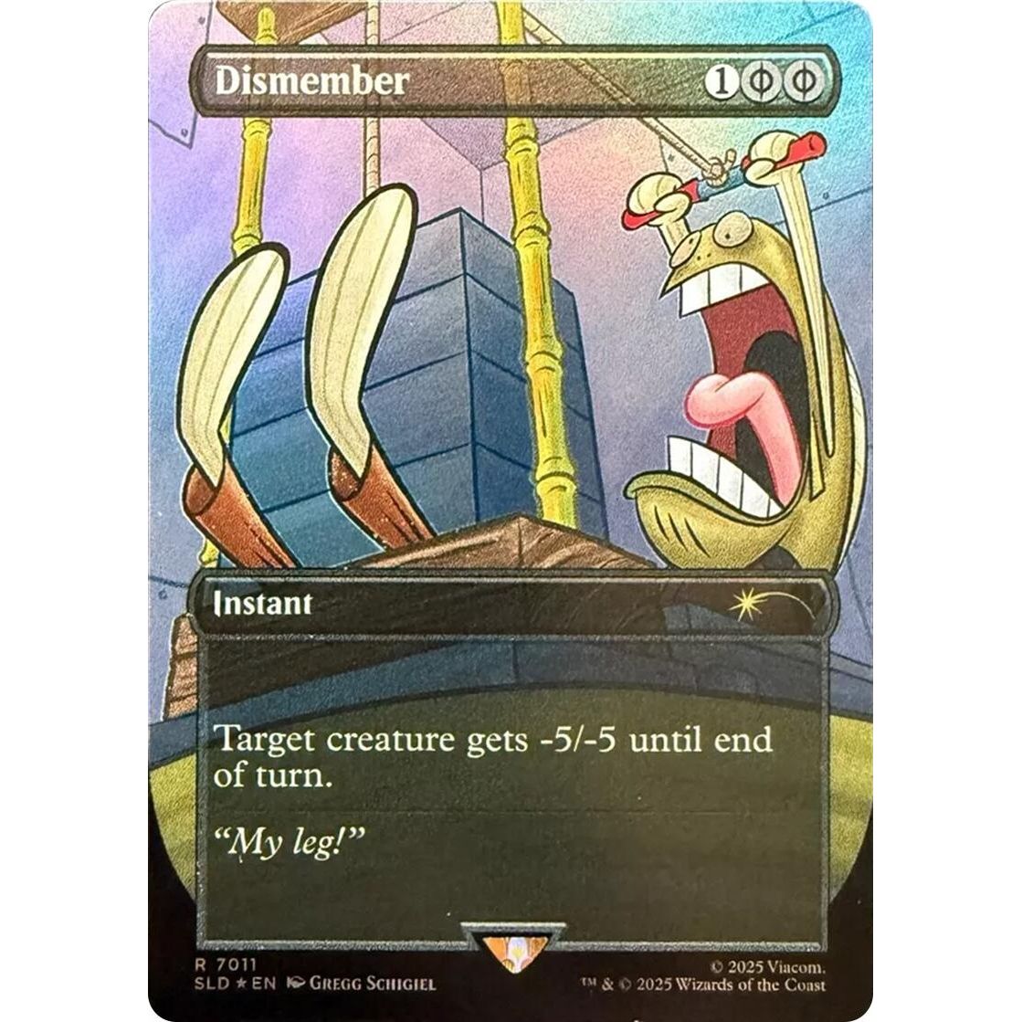 Image for Dismember (7011) (Rainbow Foil) (7011) (SLD) - Magic: The Gathering