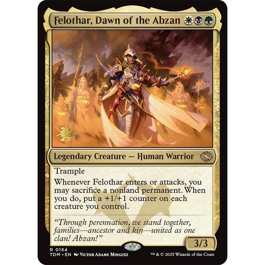 Image for Felothar, Dawn of the Abzan (184) (PRE) - Magic: The Gathering