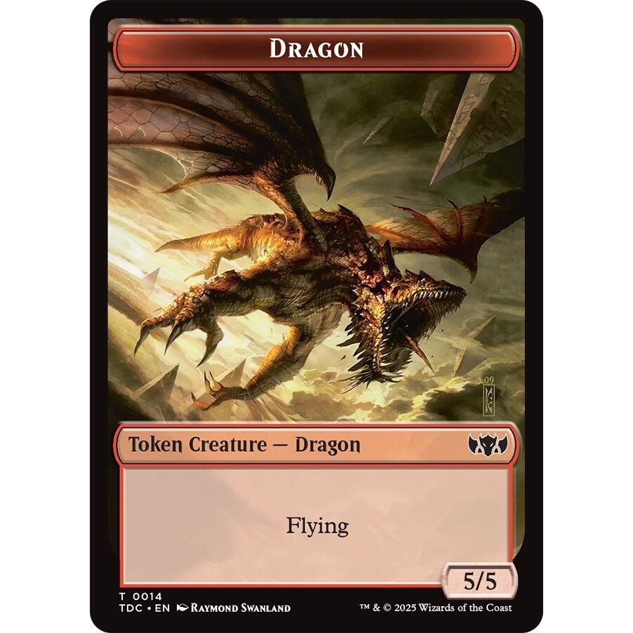 Image for Dragon (0014) // Treasure Double-Sided Token (14 // 16) (TDC) - Magic: The Gathering