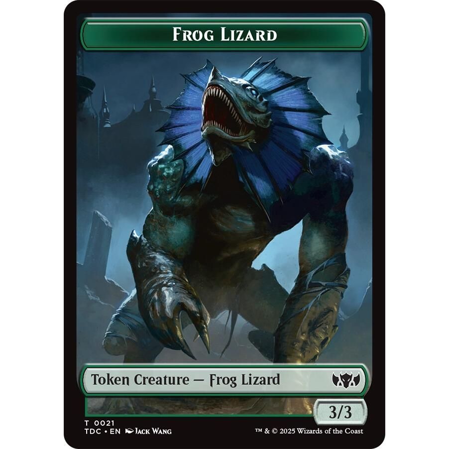 Image for Frog Lizard // Dragon (0014) Double-Sided Token (21 // 14) (TDC) - Magic: The Gathering