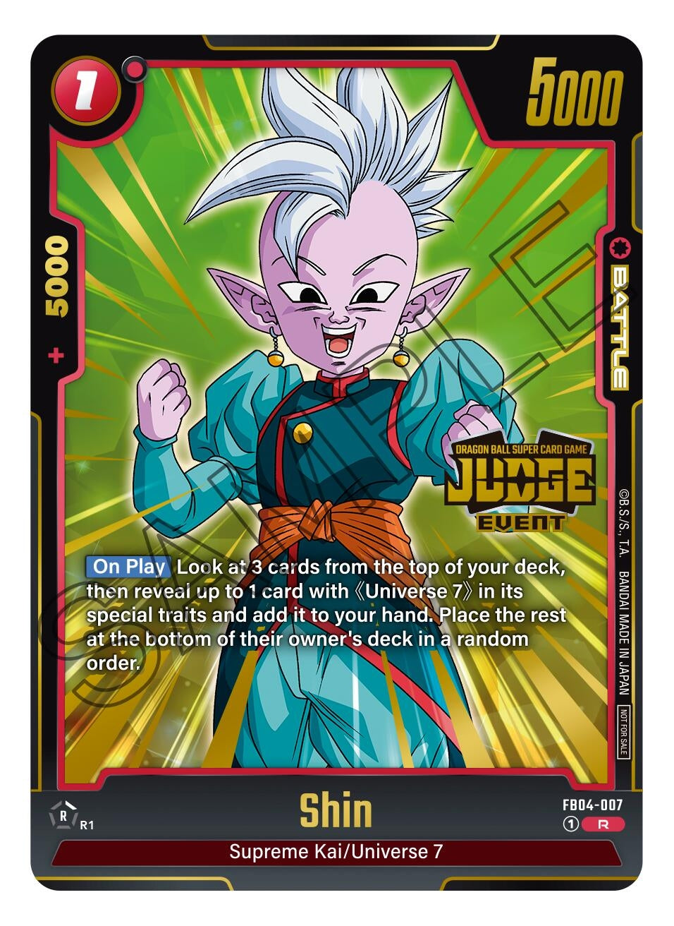 Image for Shin (Judge Pack (Event Judge) 03) (FB04-007) (DBSFW_TPR) - Dragon Ball Super: Fusion World