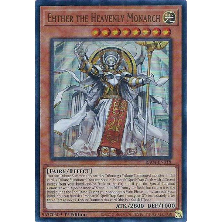 Image for Ehther the Heavenly Monarch (UR) (RA04-EN018) - YuGiOh