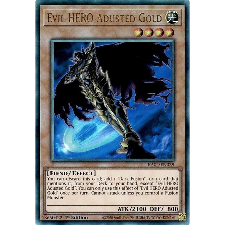 Image for Evil HERO Adusted Gold (PUR) (RA04-EN029) - YuGiOh
