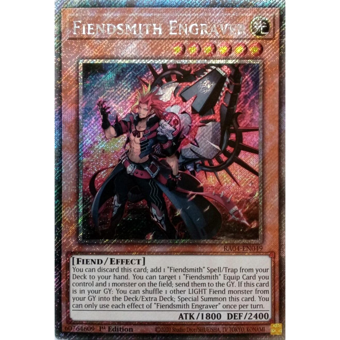Image for Fiendsmith Engraver (Platinum Secret Rare) (RA04-EN049) - YuGiOh