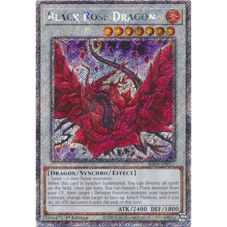 Image for Black Rose Dragon (Platinum Secret Rare) (RA04-EN057) - YuGiOh