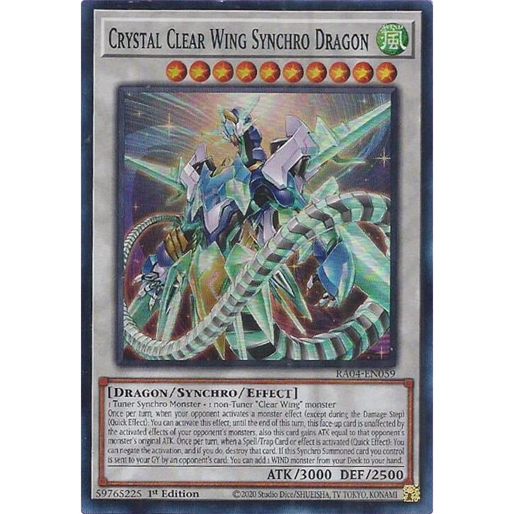 Image for Crystal Clear Wing Synchro Dragon (RA04-EN059) - YuGiOh