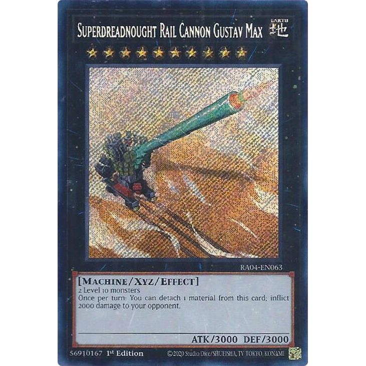 Image for Superdreadnought Rail Cannon Gustav Max (Secret Rare) (RA04-EN063) - YuGiOh