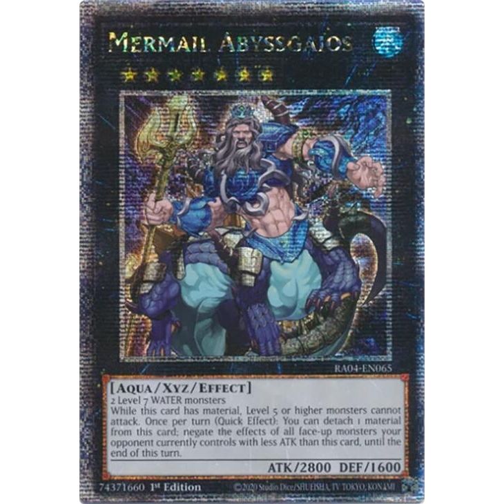 Image for Mermail Abyssgaios (Quarter Century Secret Rare) (RA04-EN065) - YuGiOh