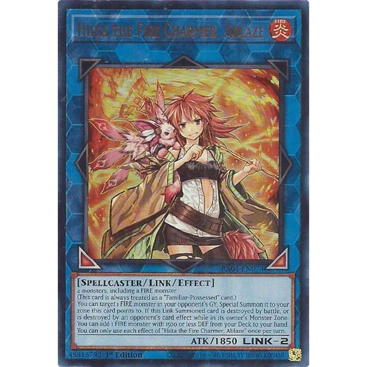 Image for Hiita the Fire Charmer, Ablaze (UR) (RA04-EN074) - YuGiOh