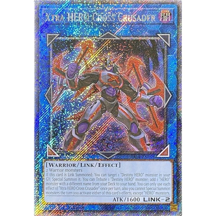 Image for Xtra HERO Cross Crusader (Platinum Secret Rare) (RA04-EN076) - YuGiOh