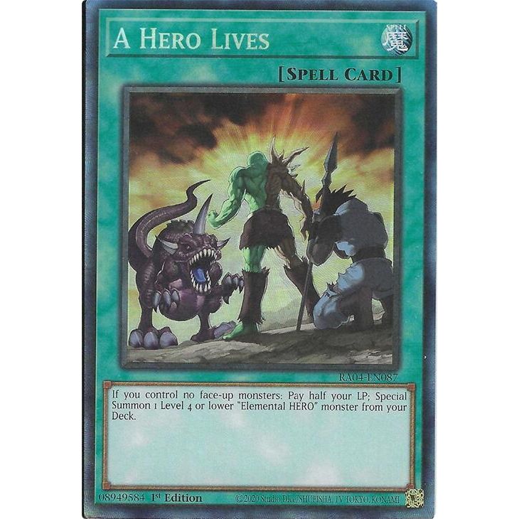 Image for A Hero Lives (PCR) (RA04-EN087) - YuGiOh
