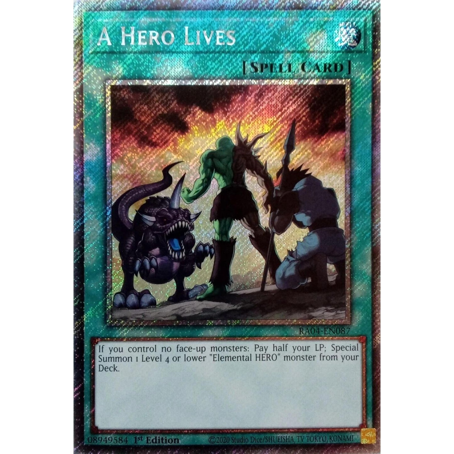 Image for A Hero Lives (Platinum Secret Rare) (RA04-EN087) - YuGiOh
