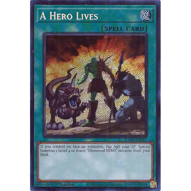 Image for A Hero Lives (Secret Rare) (RA04-EN087) - YuGiOh