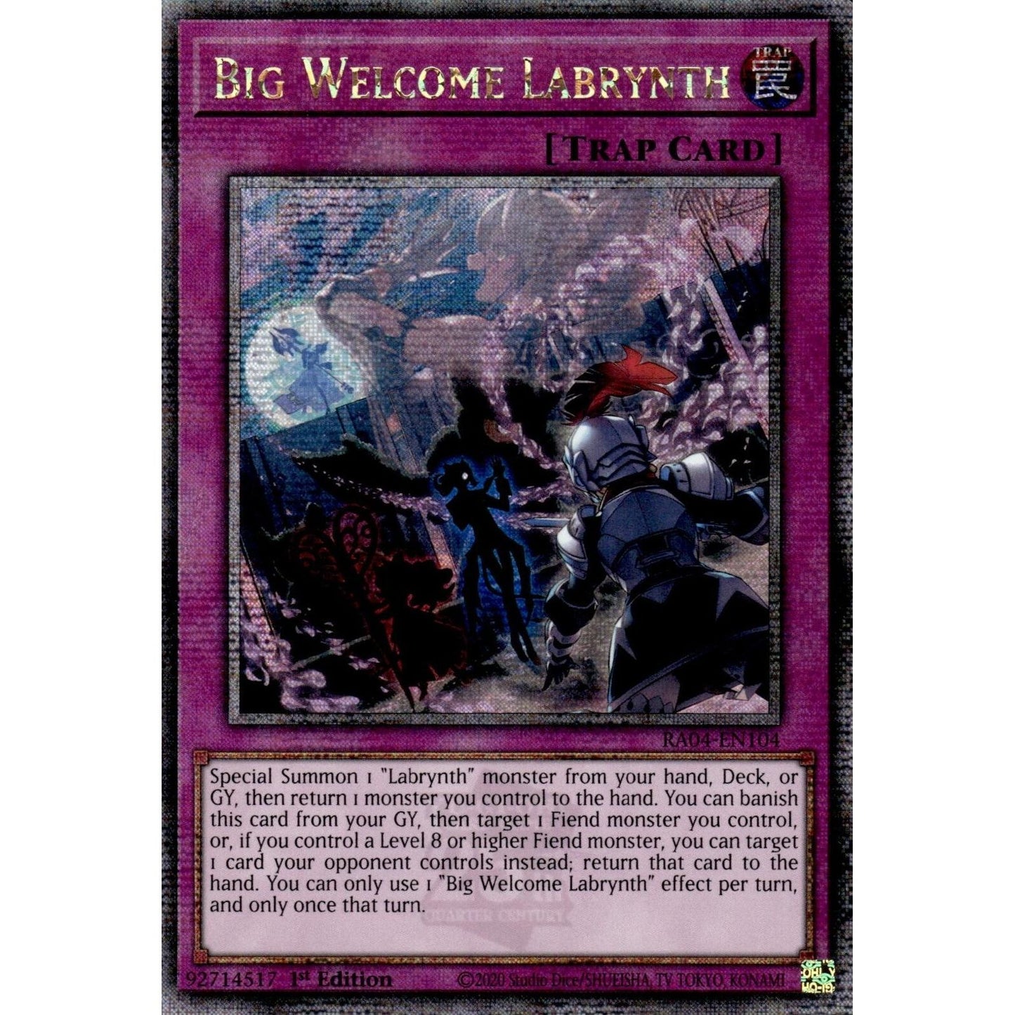 Image for Big Welcome Labrynth (Quarter Century Secret Rare) (RA04-EN104) - YuGiOh