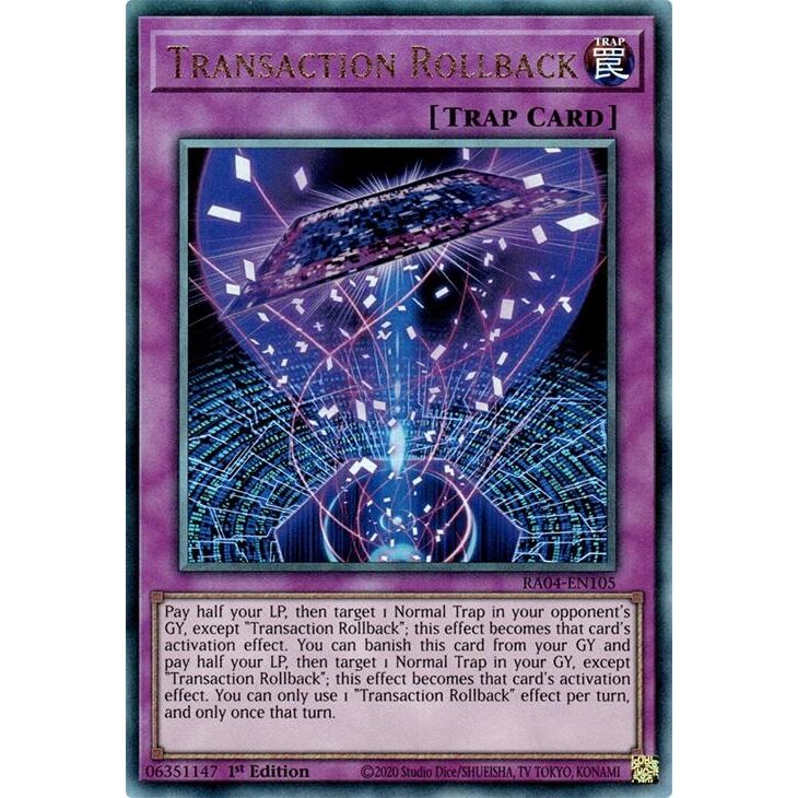 Image for Transaction Rollback (PUR) (RA04-EN105) - YuGiOh