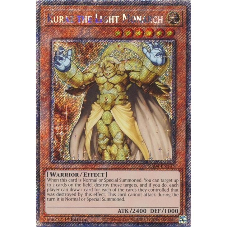 Image for Kuraz the Light Monarch (Platinum Secret Rare) (RA04-EN133) - YuGiOh