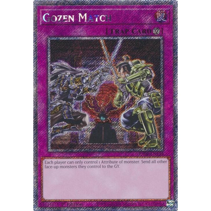 Image for Gozen Match (Platinum Secret Rare) (RA04-EN134) - YuGiOh