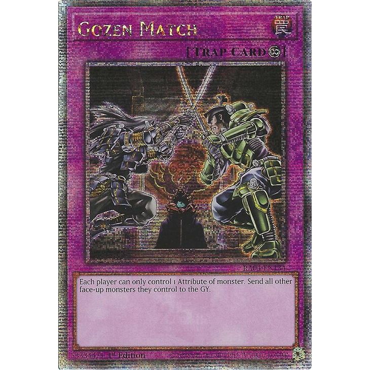 Image for Gozen Match (Quarter Century Secret Rare) (RA04-EN134) - YuGiOh