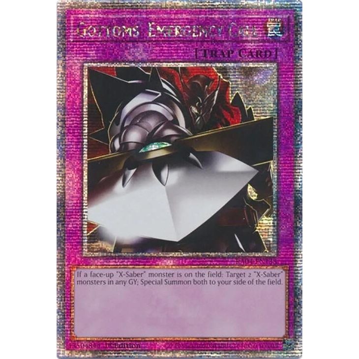 Image for Gottoms' Emergency Call (Quarter Century Secret Rare) (RA04-EN138) - YuGiOh