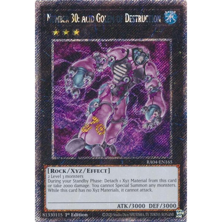 Image for Number 30: Acid Golem of Destruction (Platinum Secret Rare) (RA04-EN165) - YuGiOh