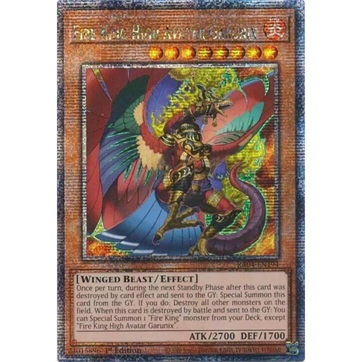 Image for Fire King High Avatar Garunix (Quarter Century Secret Rare) (RA04-EN194) - YuGiOh