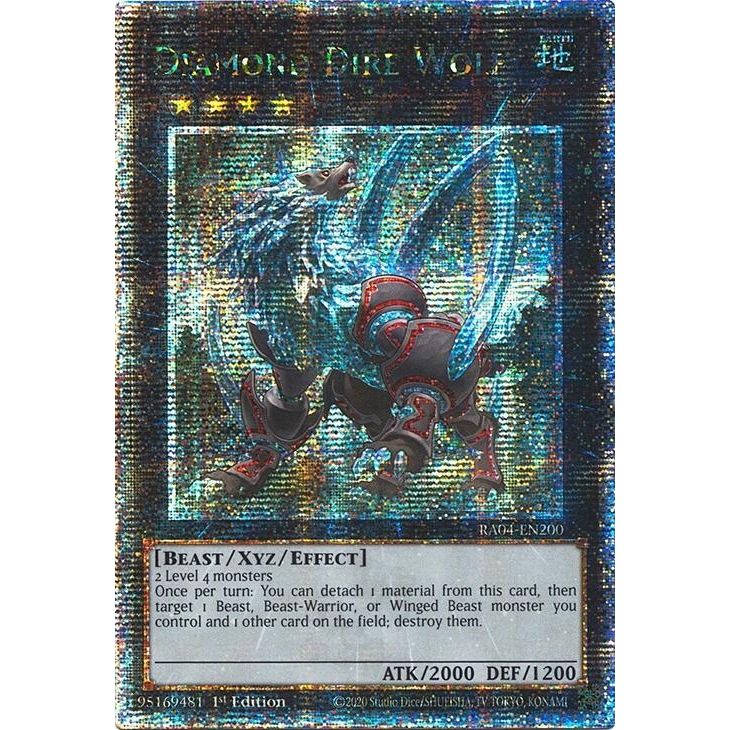 Image for Diamond Dire Wolf (Quarter Century Secret Rare) (RA04-EN200) - YuGiOh